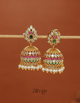 SN1011376 -Ad Stone Jumkha Earrings 1-Zilmor